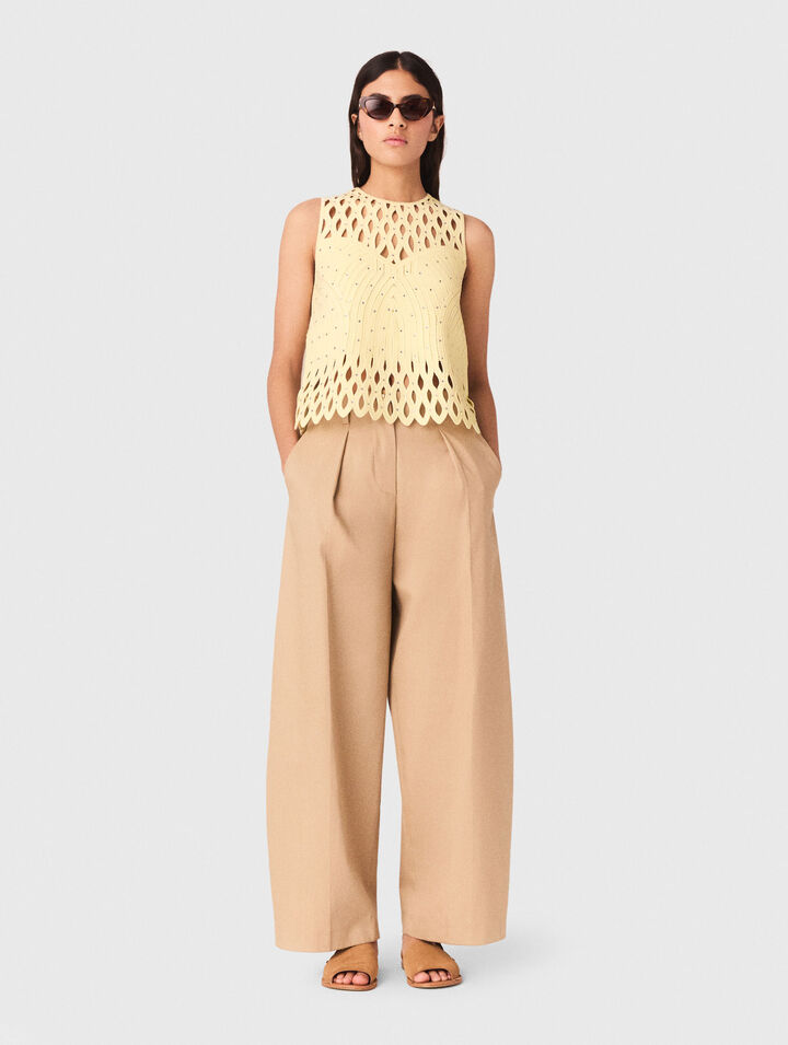 Top in crochet con strass