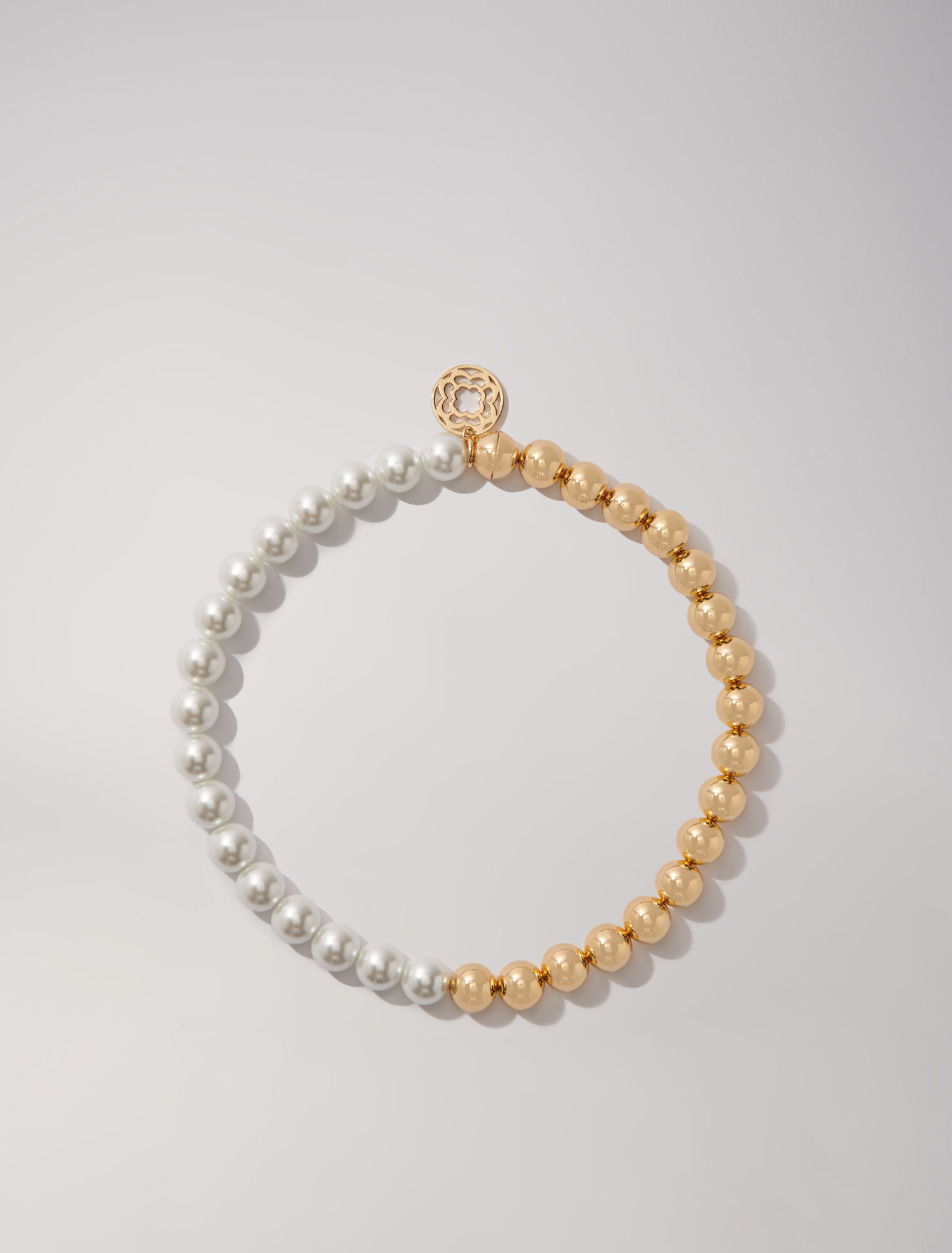 Collana girocollo con mix di perle