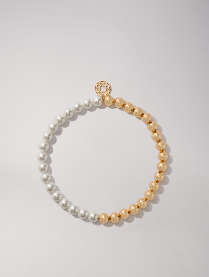 Collana girocollo con mix di perle