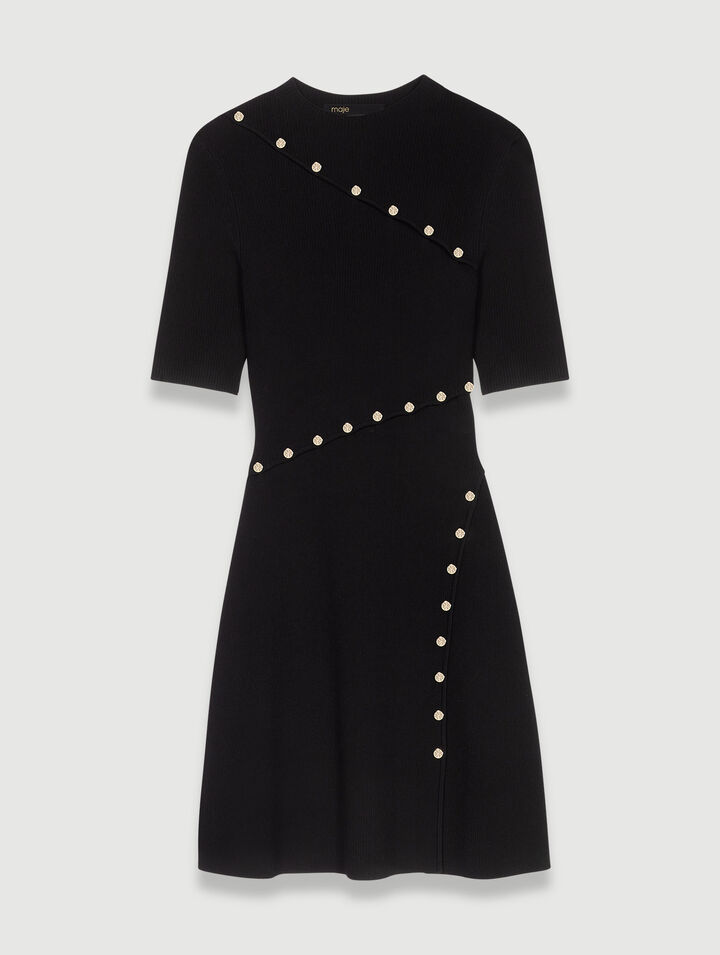 Abito in maglia a costine