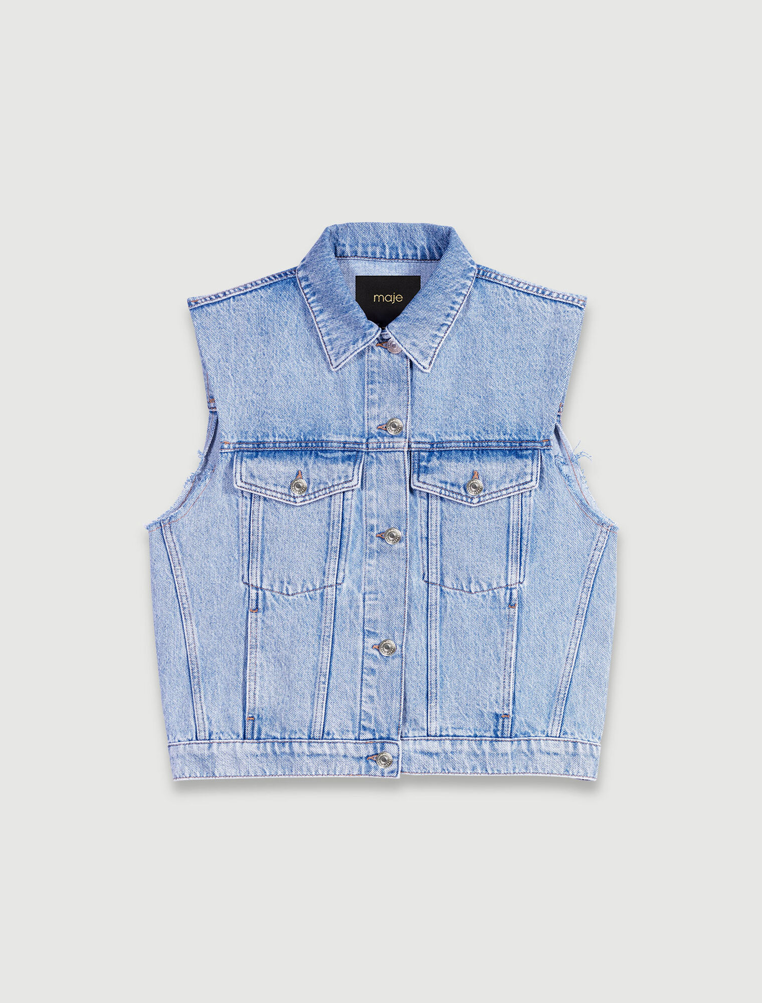 Giacca di jeans senza maniche