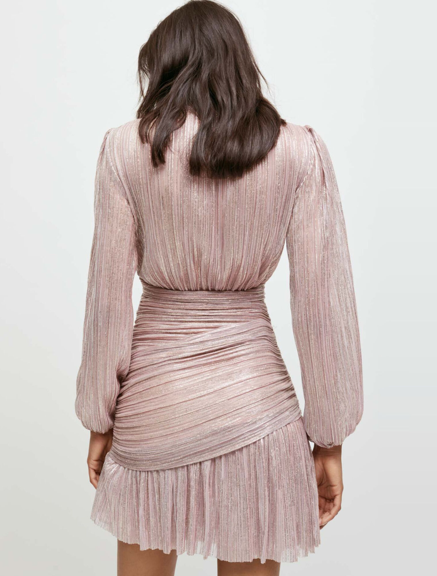 Abito drappeggiato in lurex