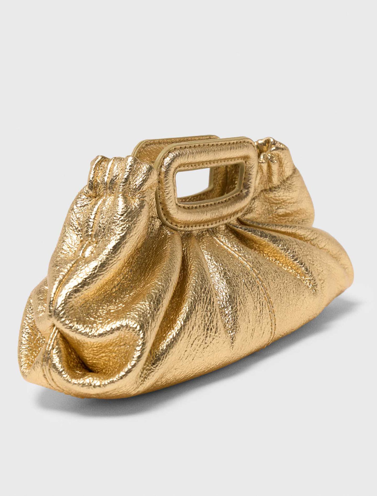 Milpli mini Clutch pelle metallica