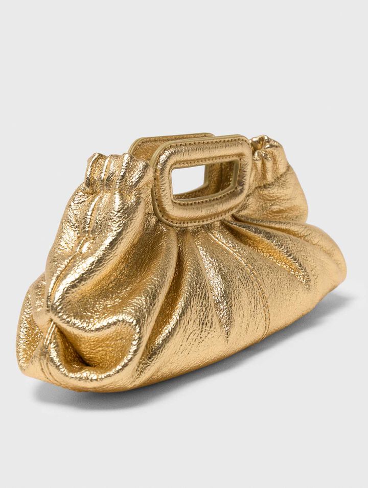 Milpli mini Clutch pelle metallica