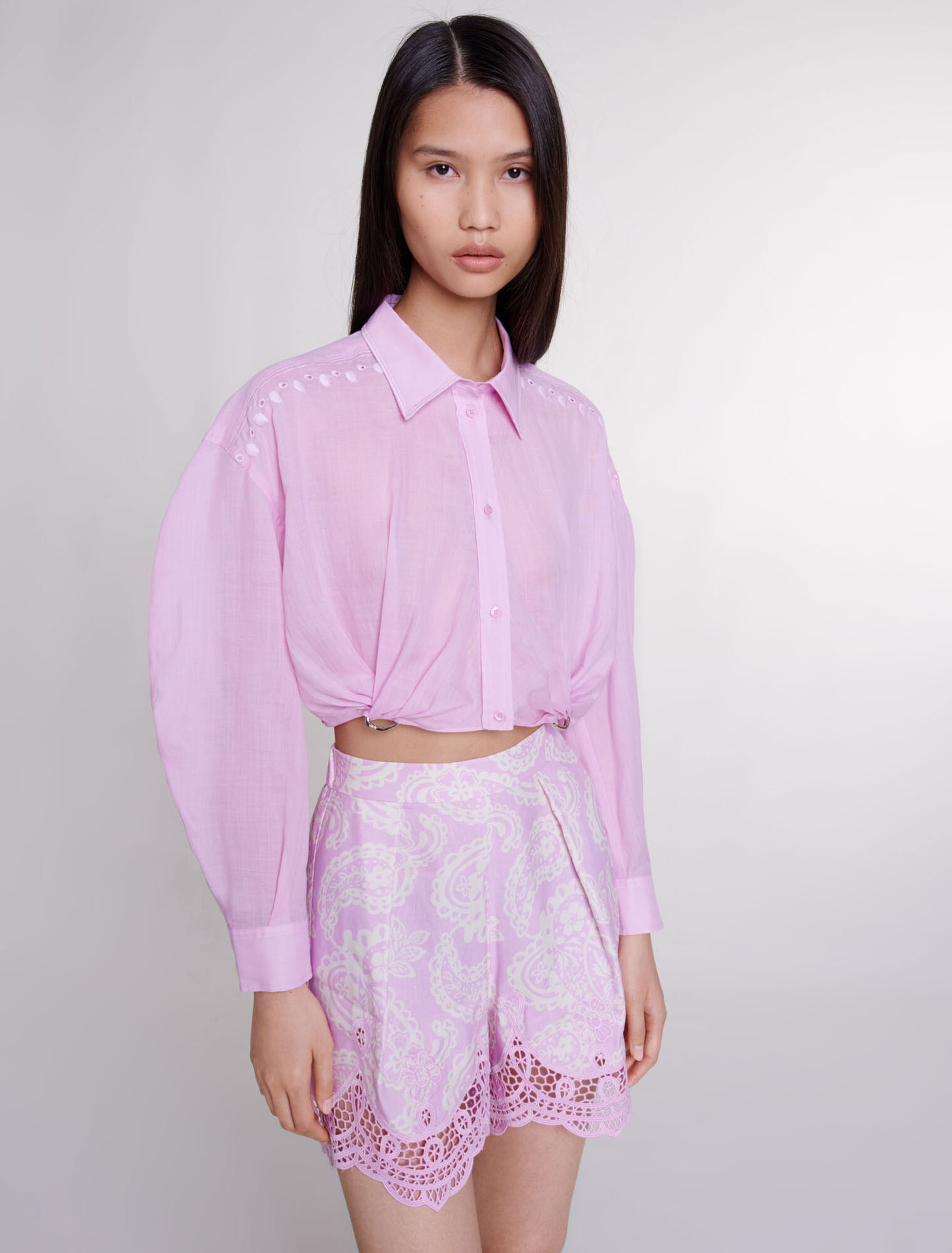 Camicia corta in ramia