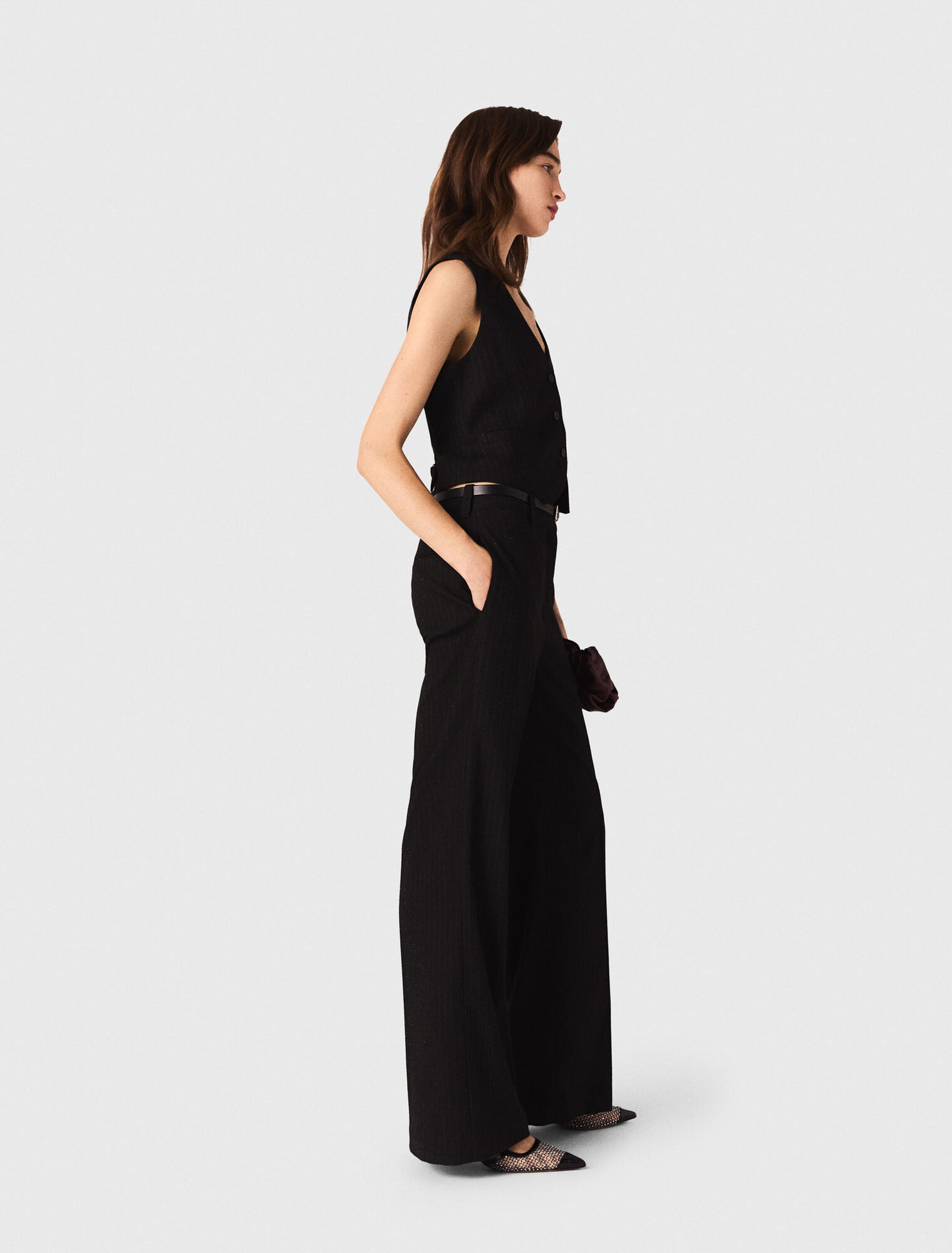 Panciotto da tailleur con strass