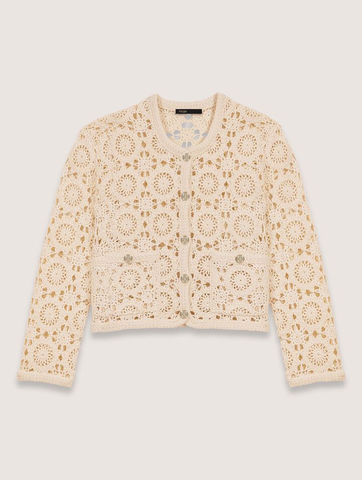 Cardigan corto in crochet