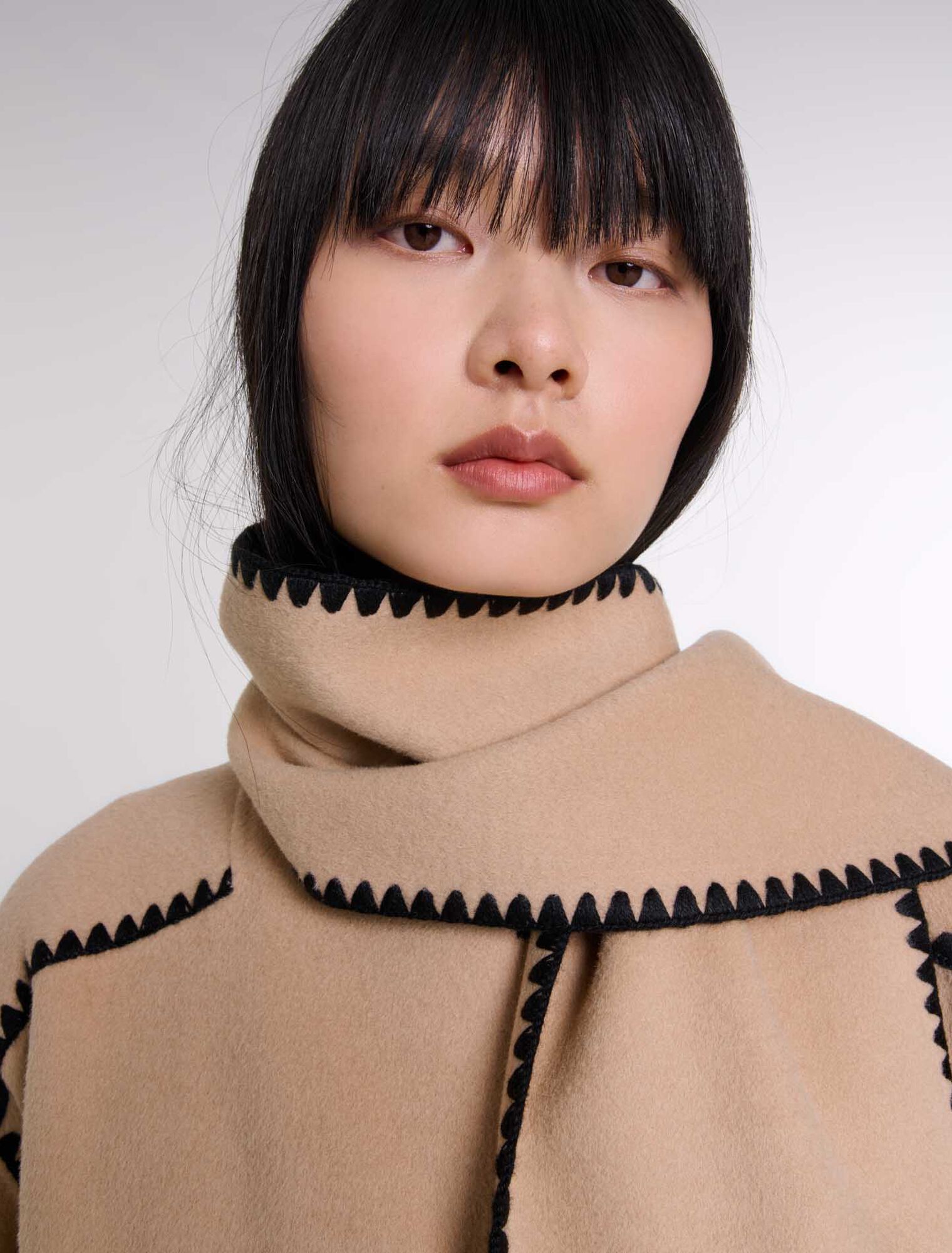 Cappotto bicolor double face