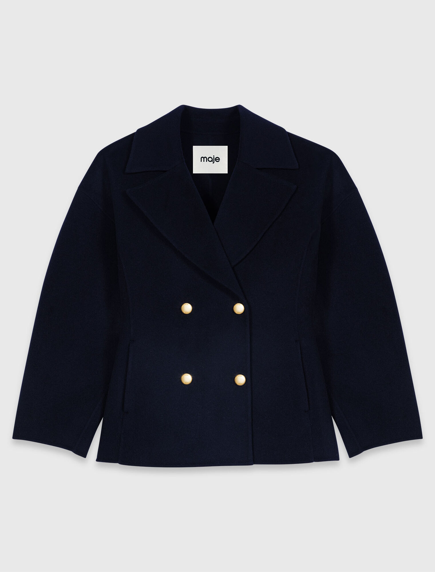 Cappotto sciancrato double face