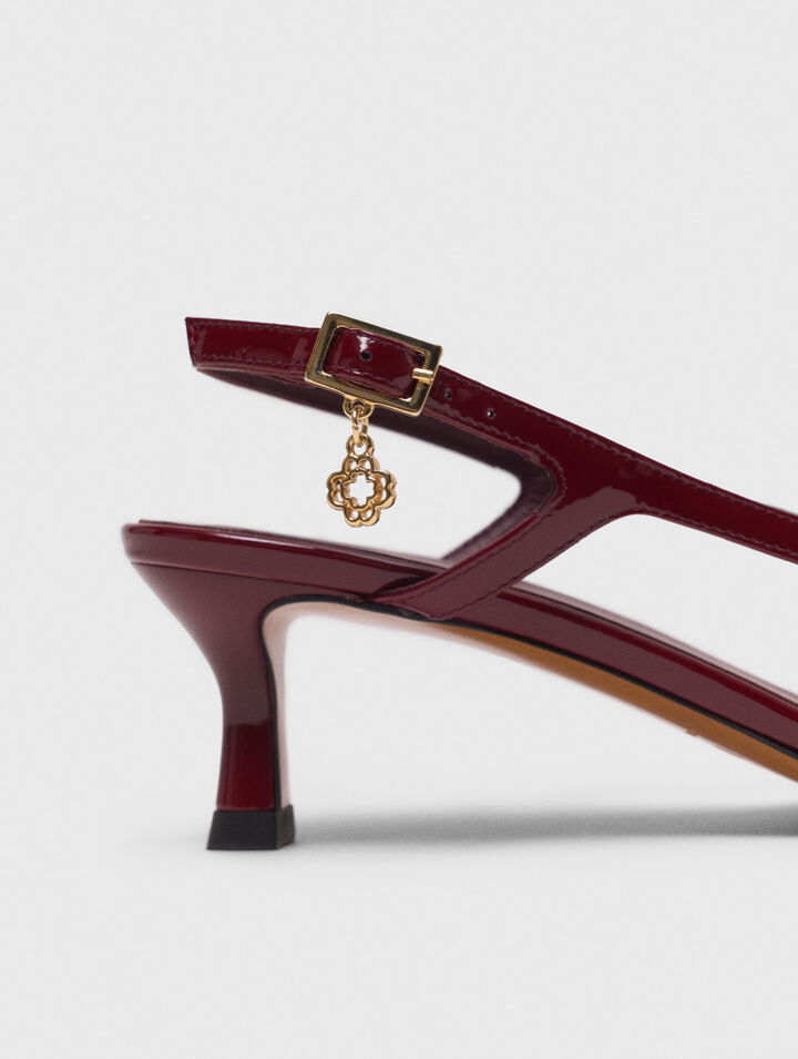 Décolleté slingback pelle vernice