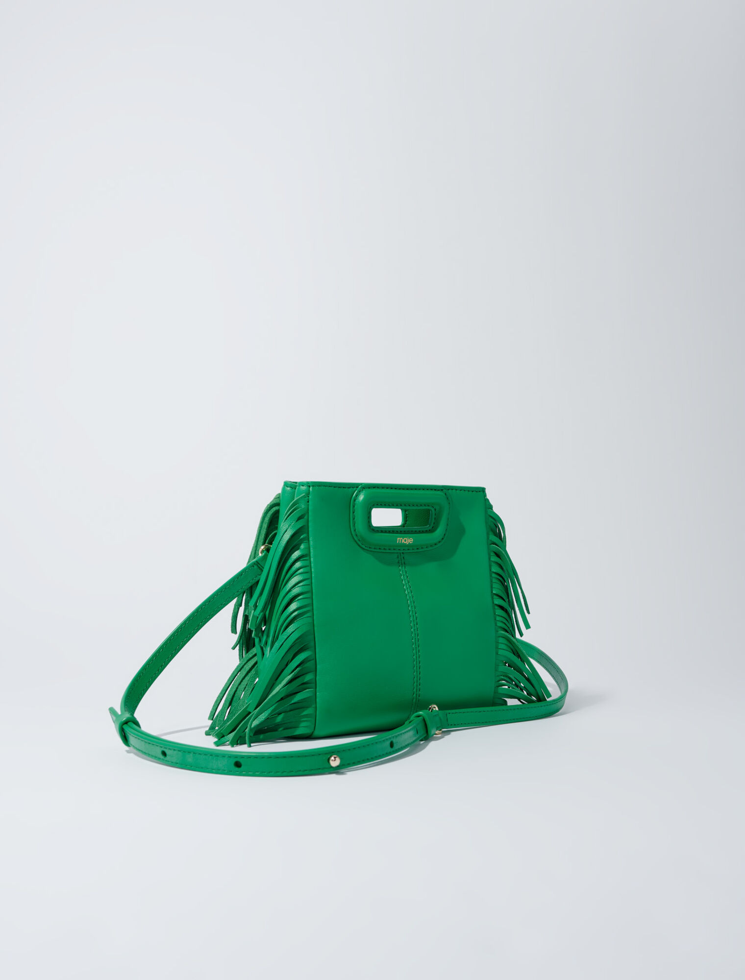 Borsa M in pelle con borchie