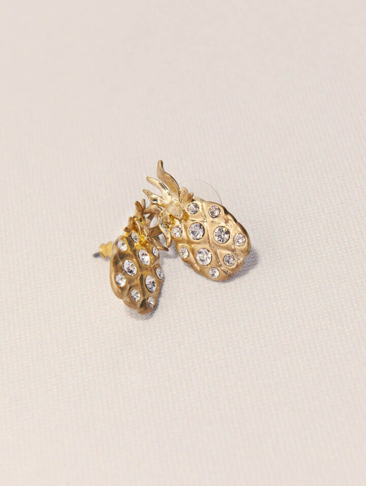 Orecchini con ananas glitterati