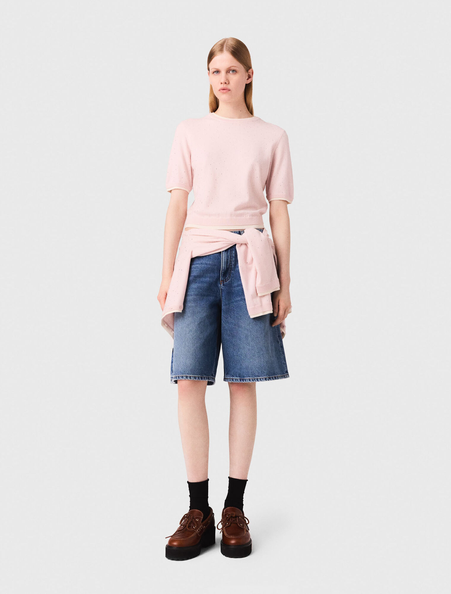 Maglione 100% lana maniche corte