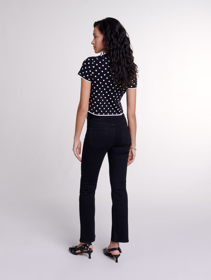 Top in maglia jacquard 