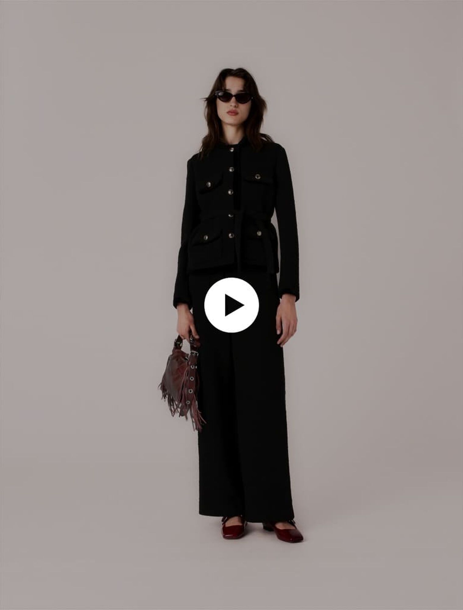 Giacca lunga in tweed