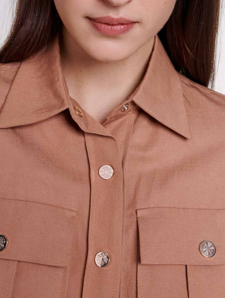 Tuta jumpsuit in misto lino