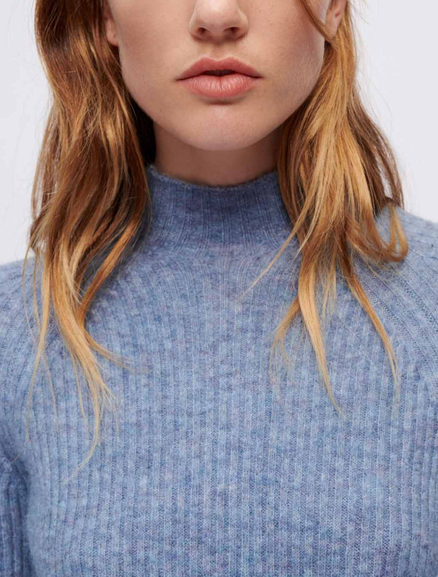 Abito a collo alto in mohair