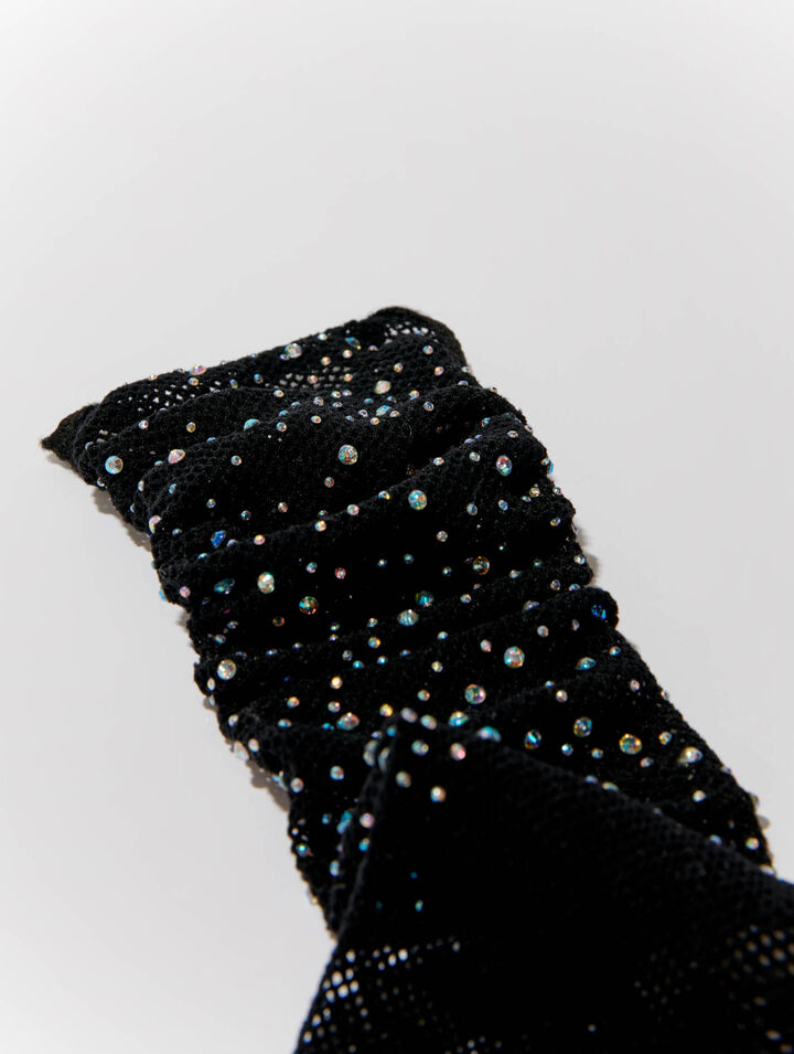 Calze a rete glitterate