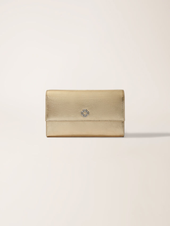 Pochette con catena in pelle