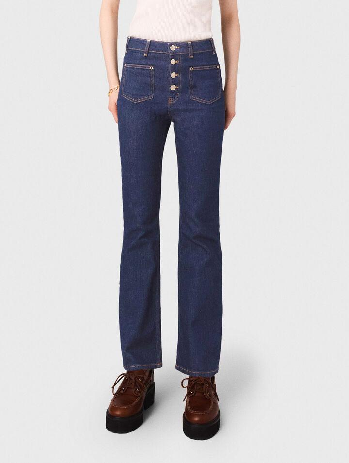 Jeans in denim con tasche
