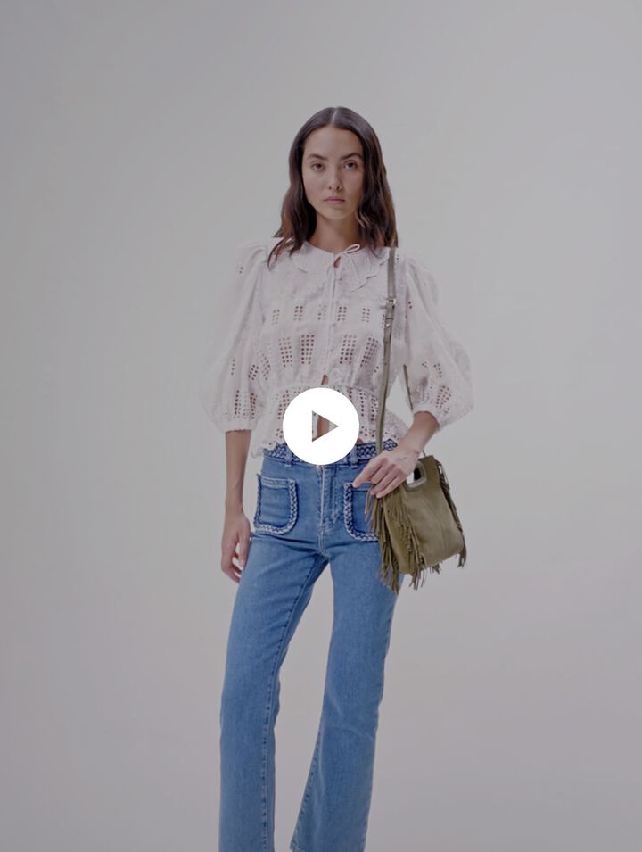 Jeans con dettagli intrecciati