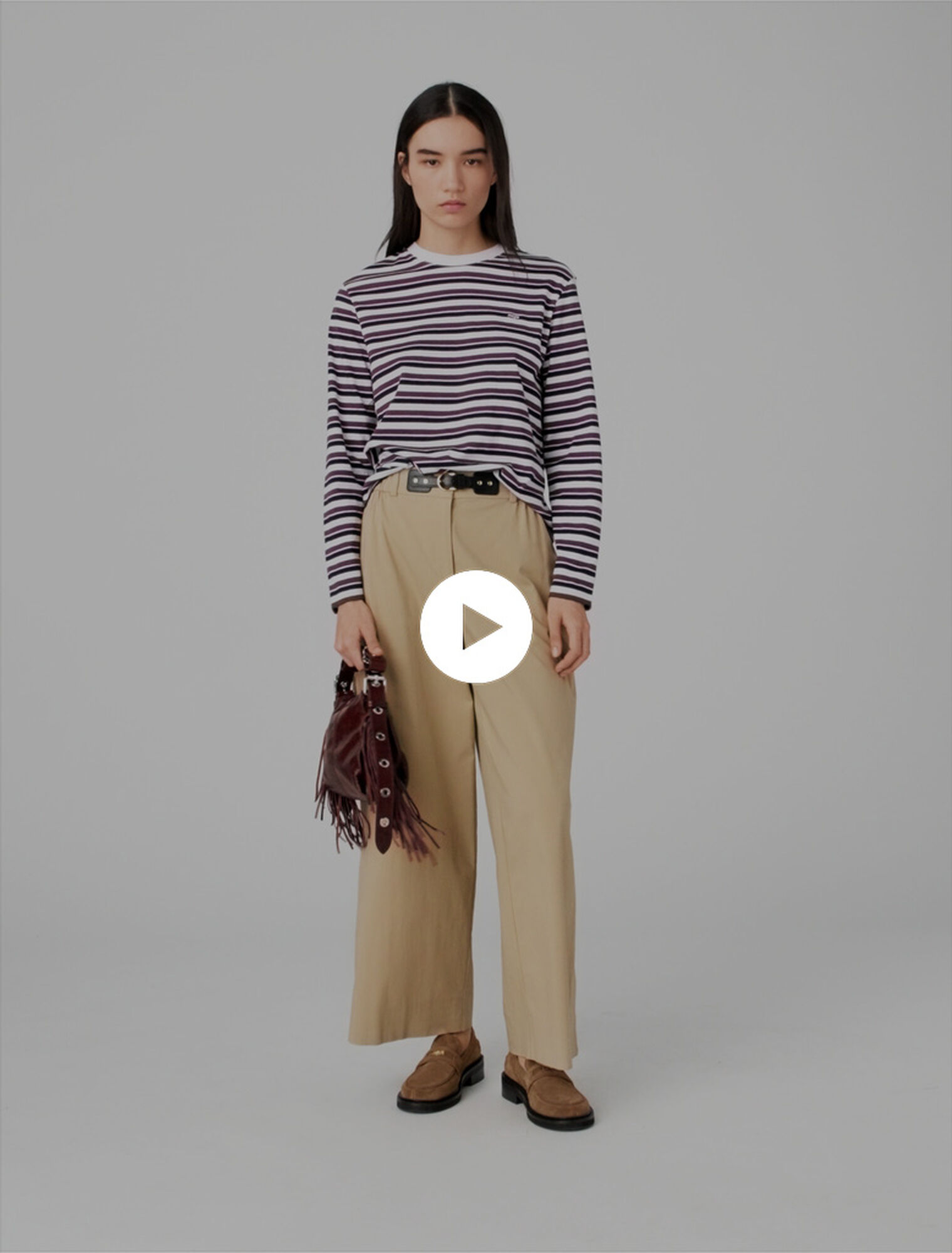 Pantaloni larghi in cotone