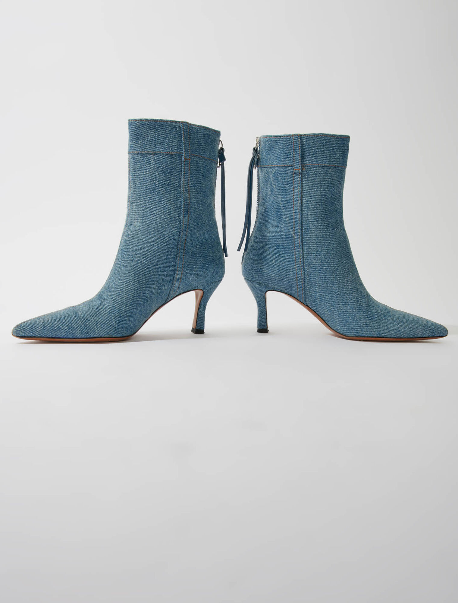 Stivaletti in denim a punta