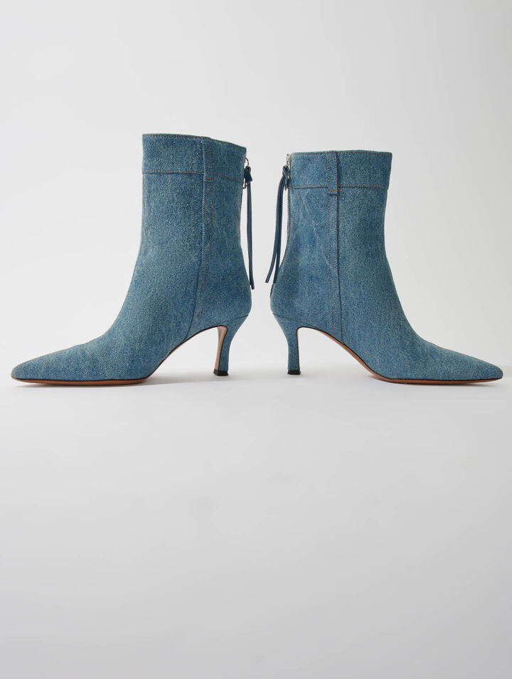 Stivaletti in denim a punta