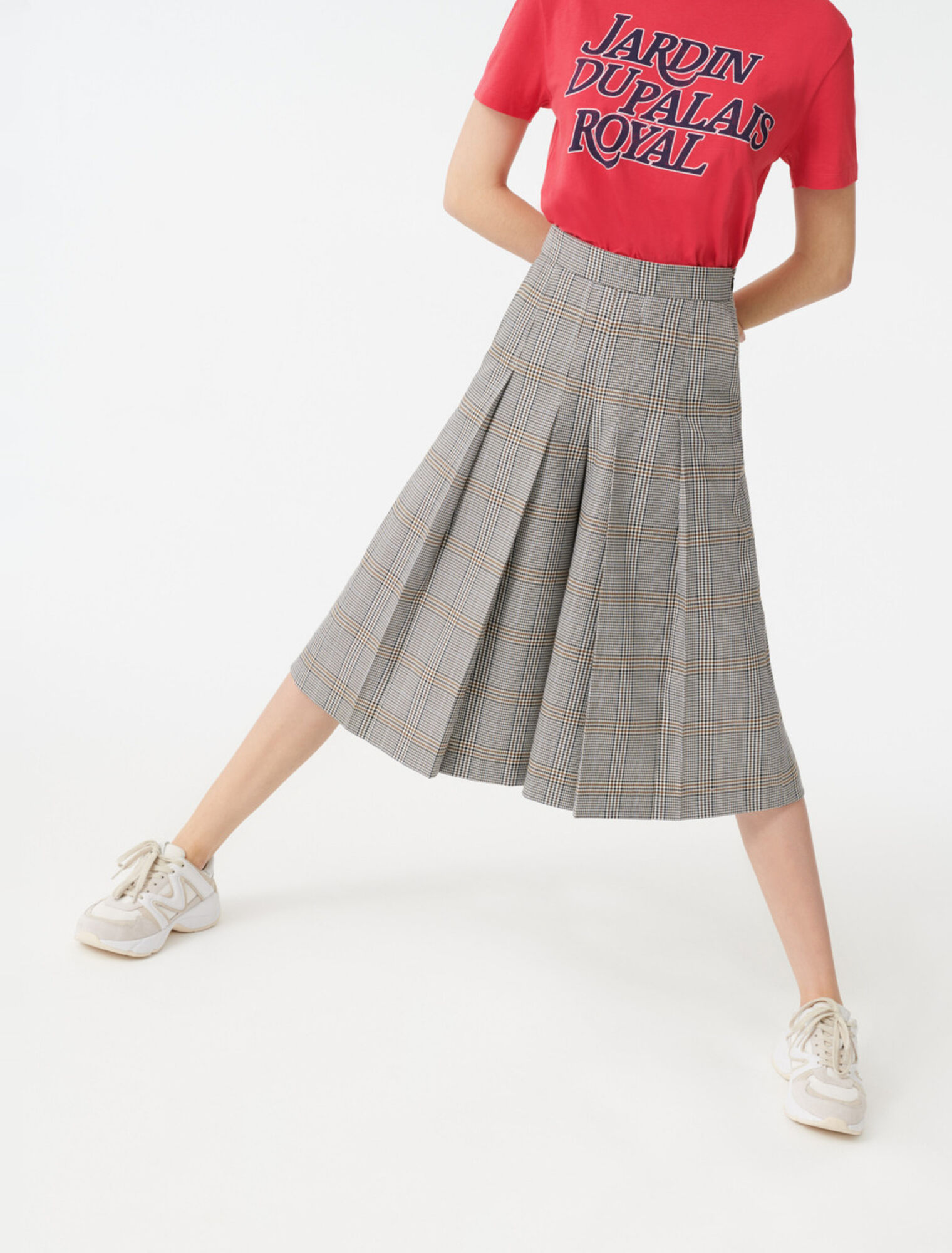 Pantaloni a quadri stile bermuda