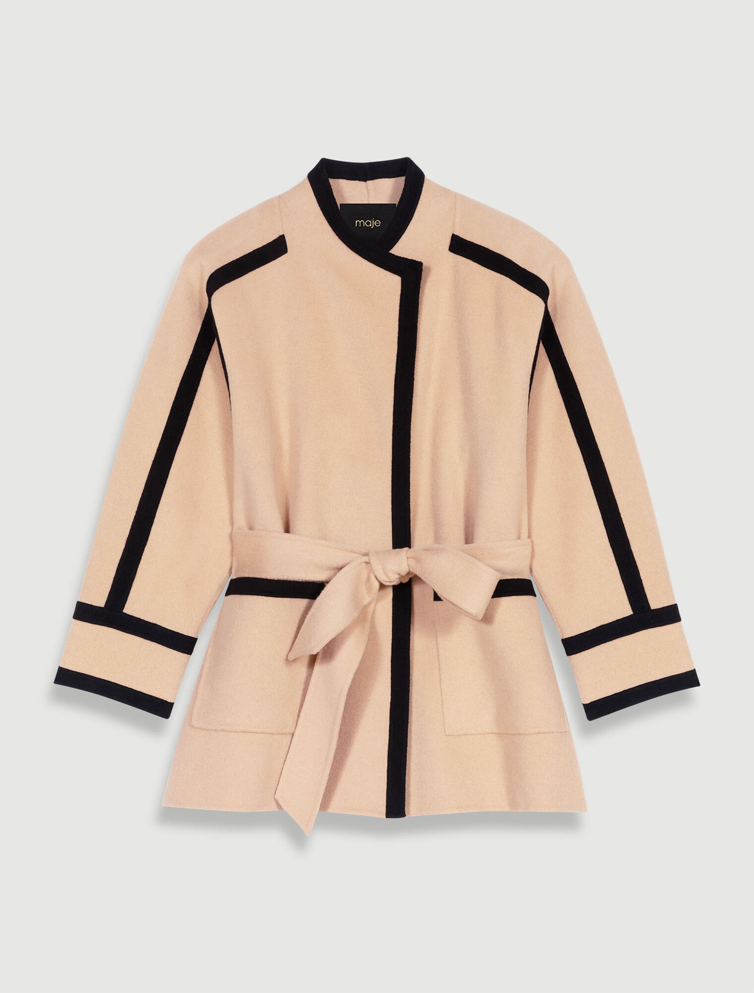 Cappotto corto bicolore