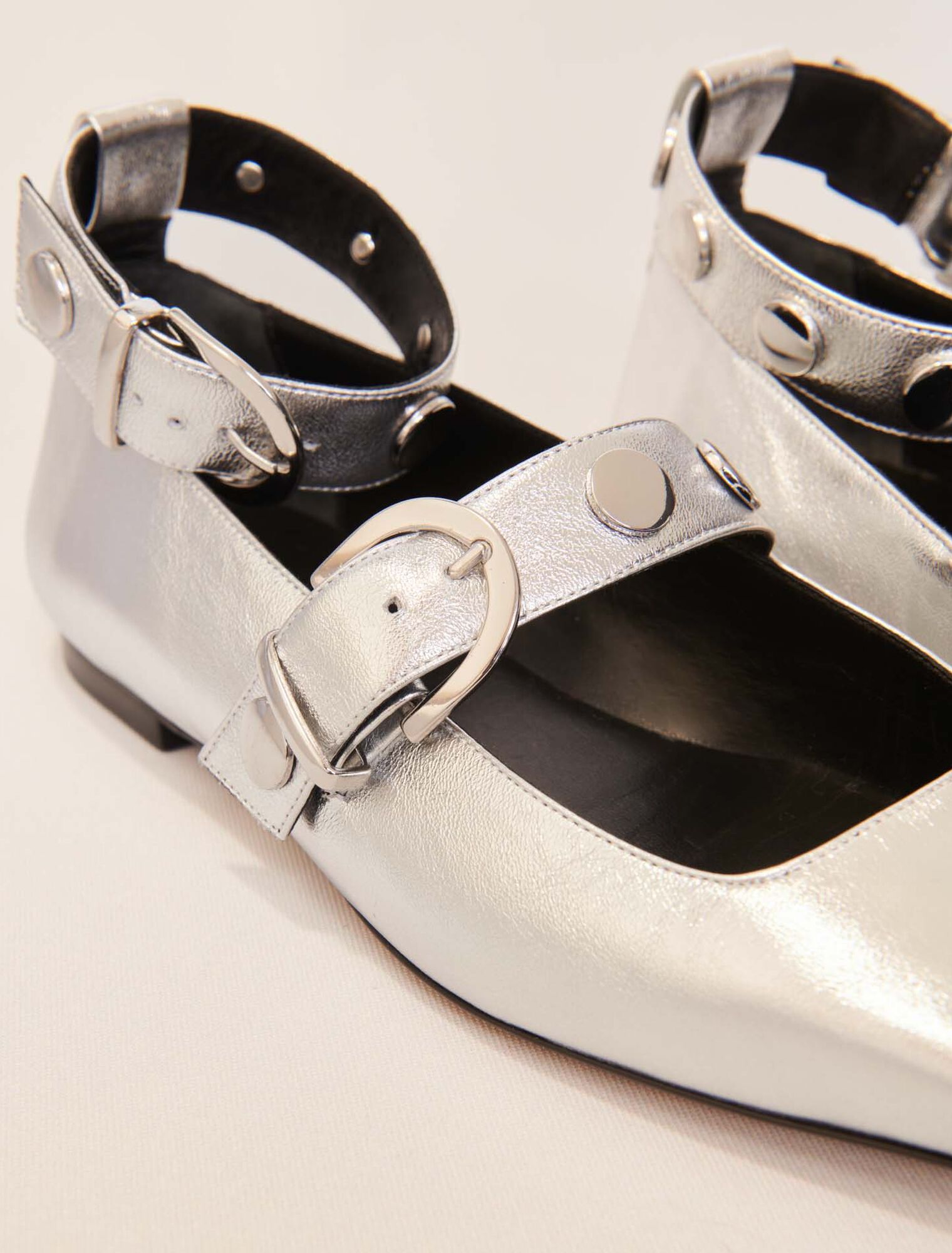 Mary Jane in pelle metallizzata