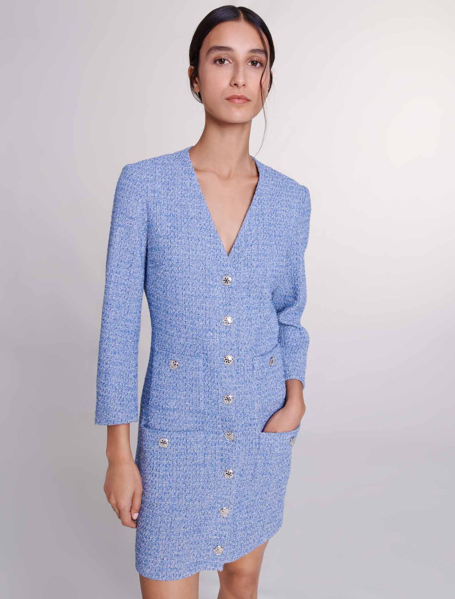 Abito corto in tweed