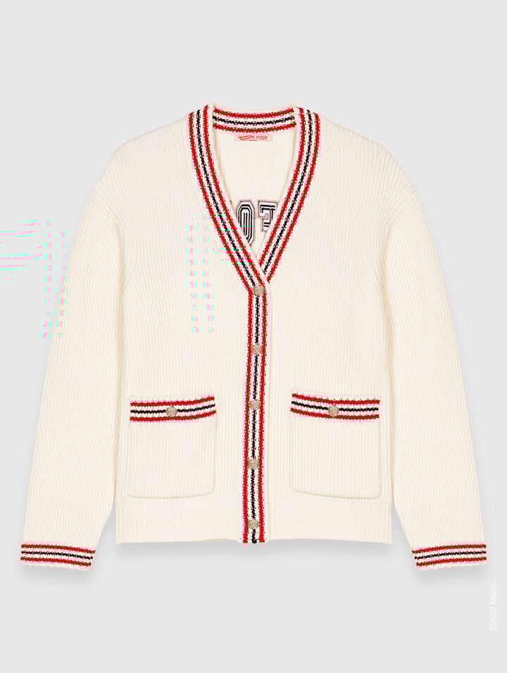 Cardigan lungo ricamato