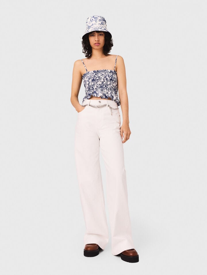 Jeans larghi a vita alta