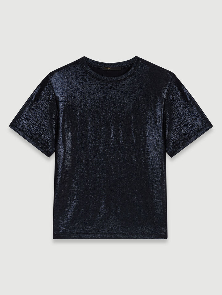 T-shirt in lamé