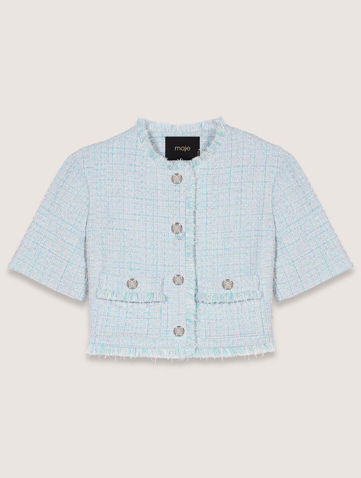 Giacca corta in tweed