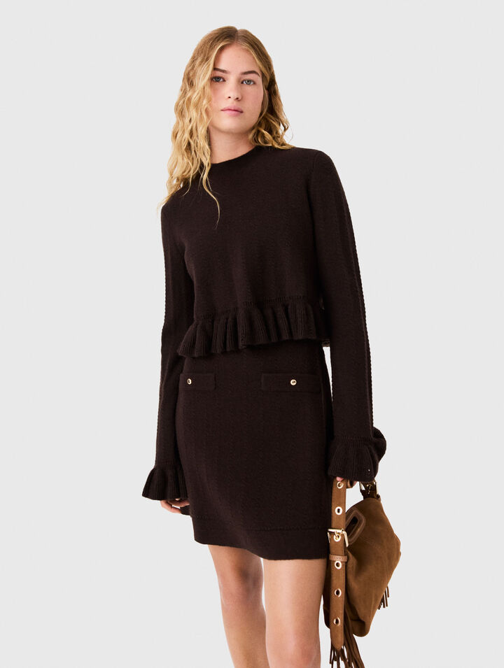 Abito in maglia con pull rimovibile