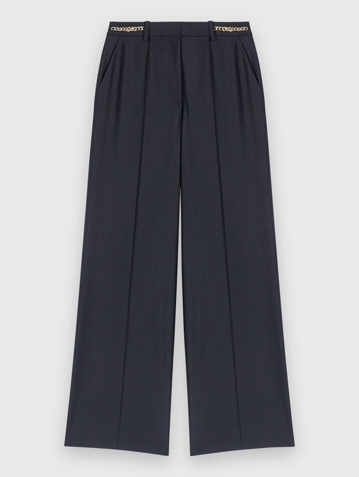 Pantaloni tailleur dettagli catena