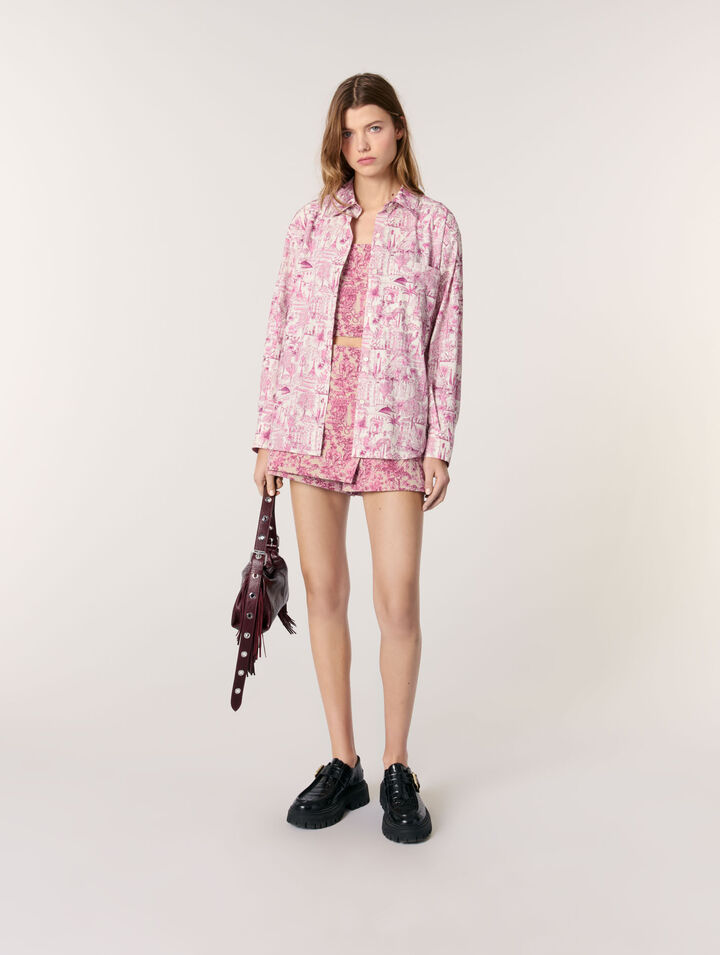 Camicia oversize con stampa