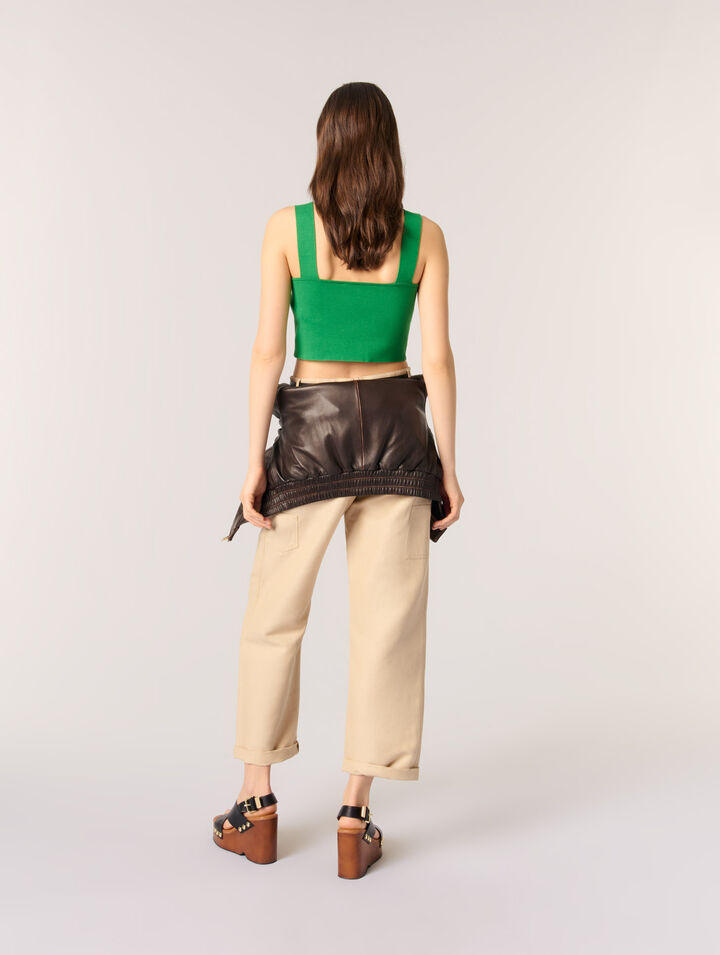 Crop top in maglia