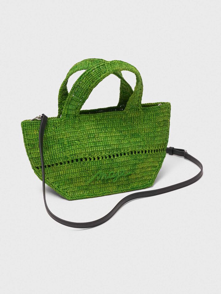 Mini shopping bag in rafia naturale