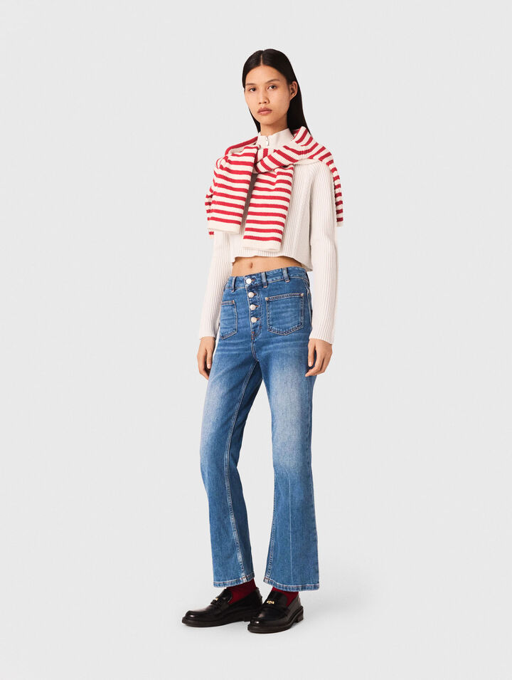 Jeans in denim con tasche