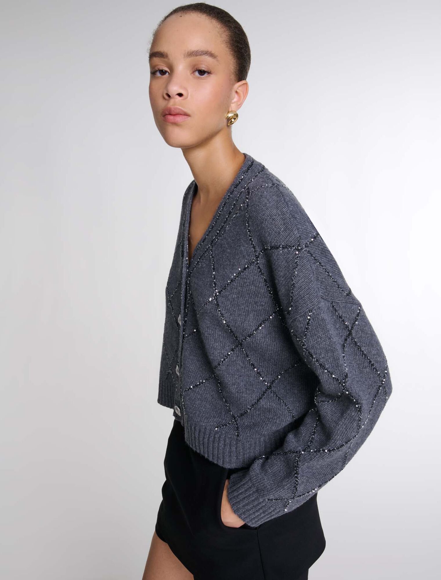 Gilet in maglia glitterata