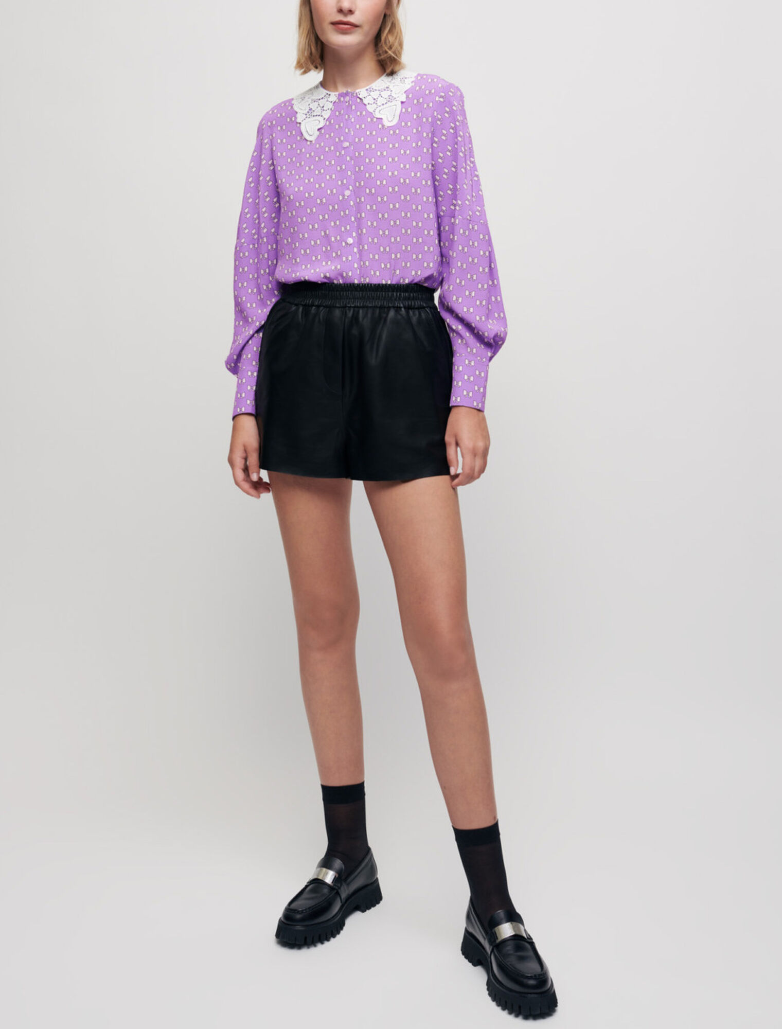 Camicia con stampa a fiocchi