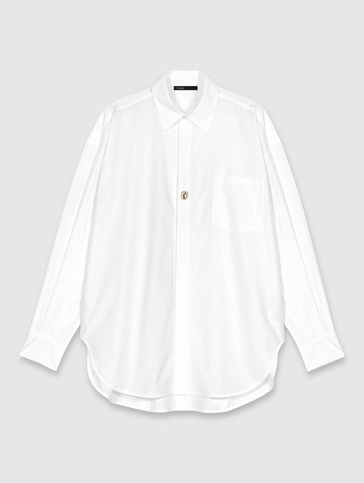 Camicia oversize in popeline