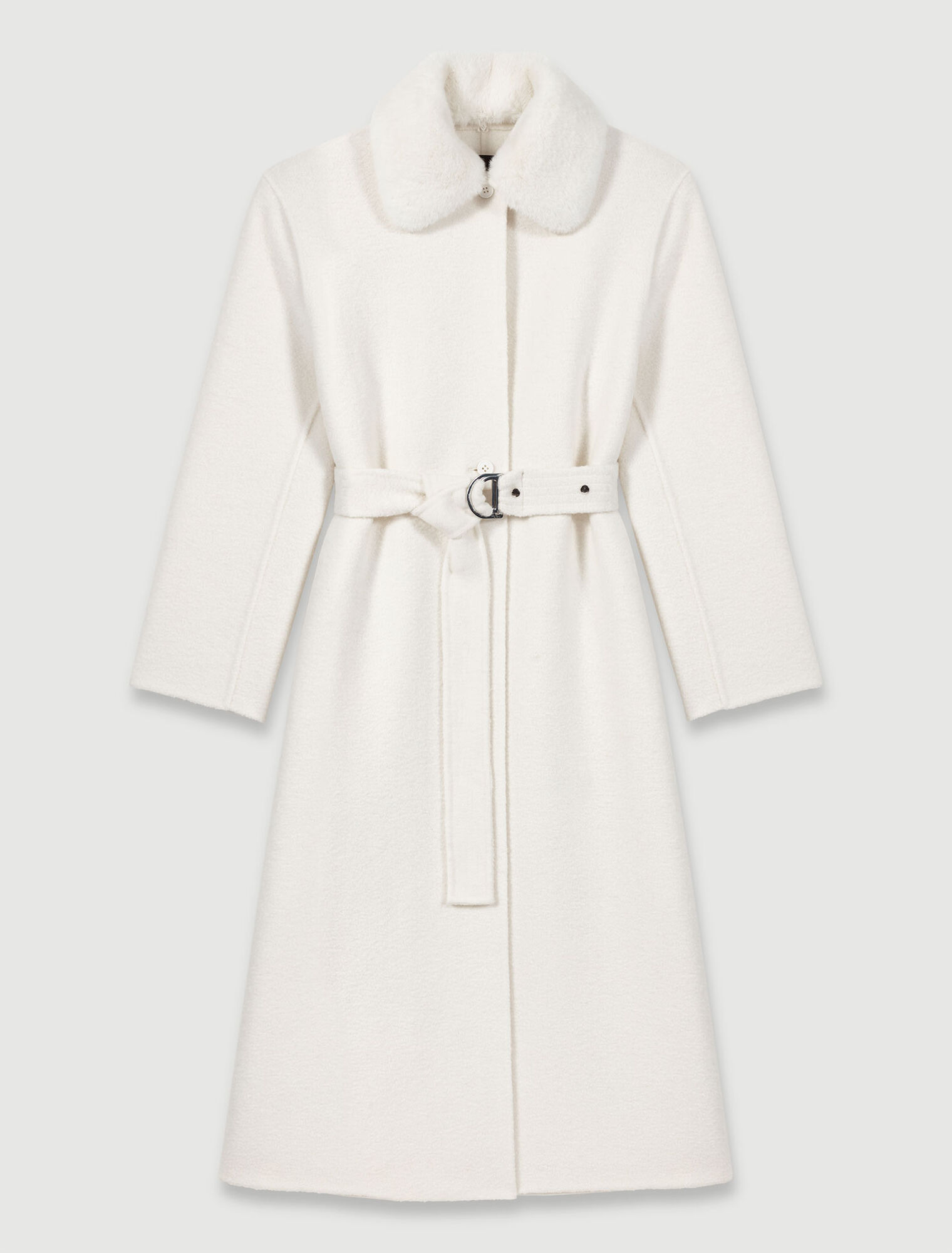 Cappotto in lana collo rimovibile