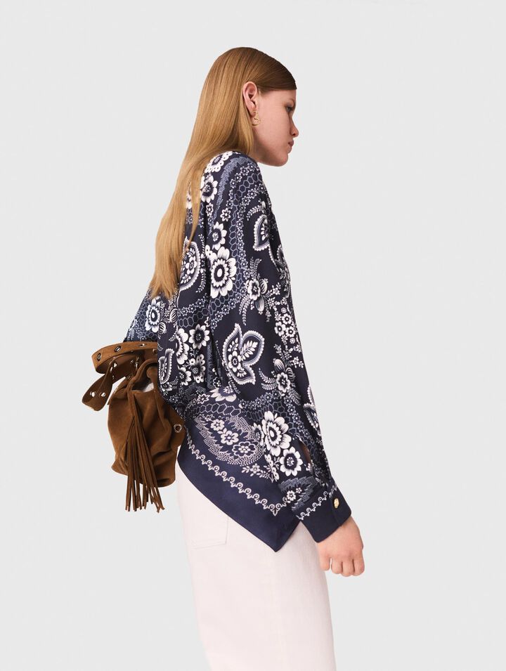Camicia fluida con stampa