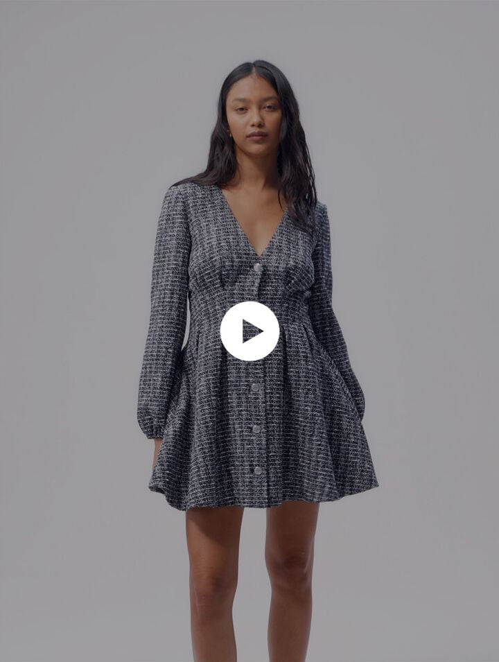 Abito corto in tweed