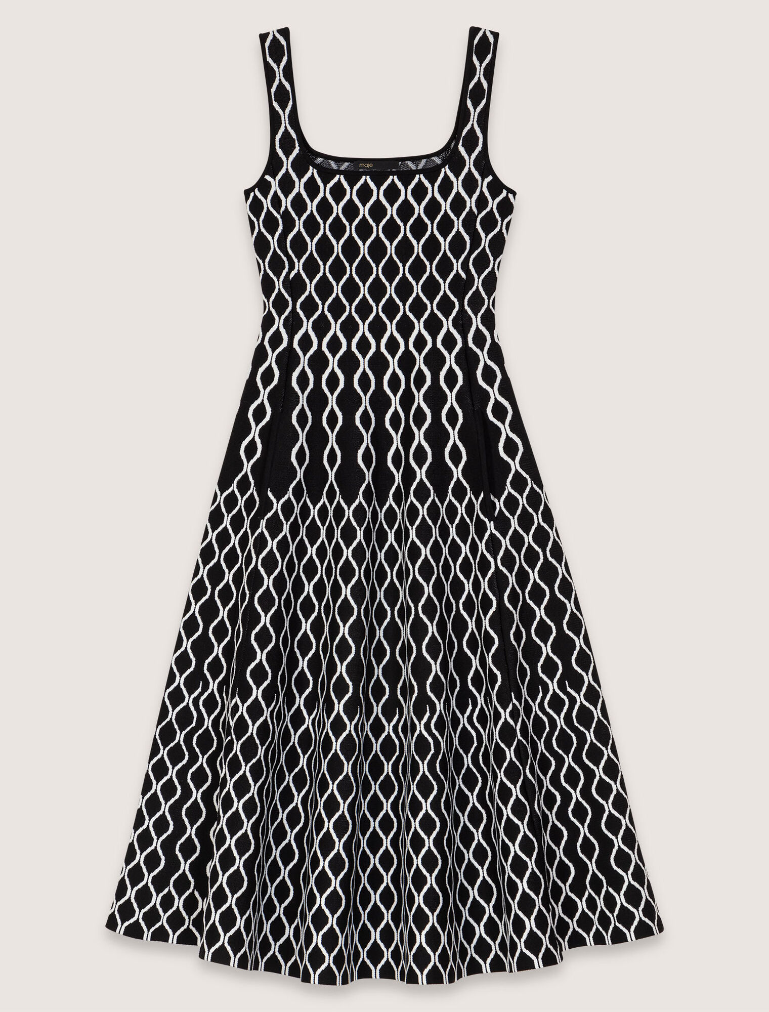 Abito midi in maglia jacquard