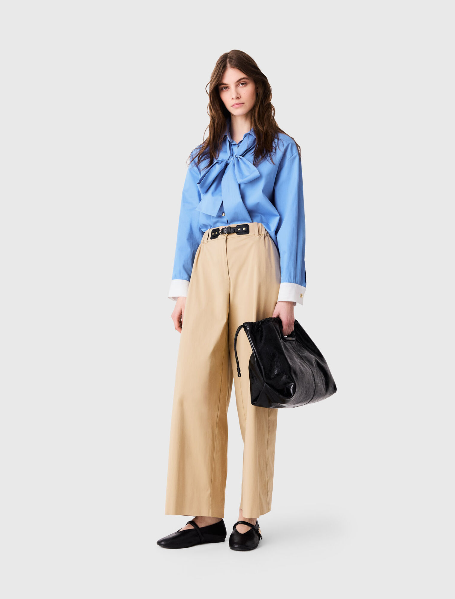 Pantaloni larghi in cotone